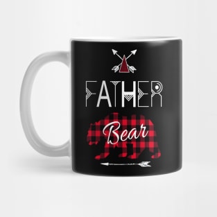 Father Bear Shirt Buffalo Plaid Family Camping Gear Mug